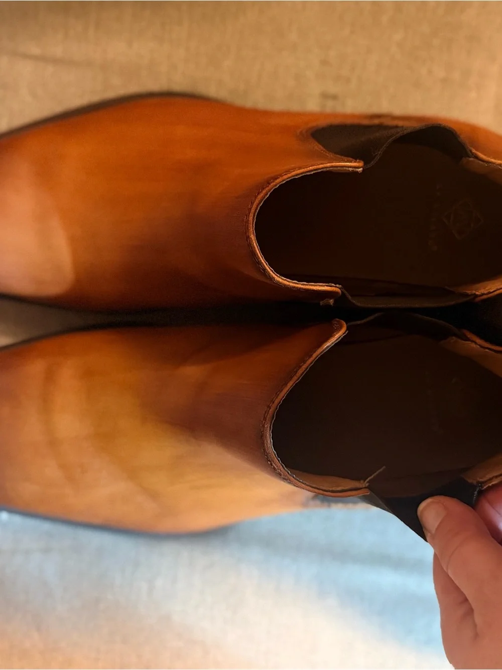 La Milano Men’s Size 13 Cognac Brown Chelsea Ankle Boots Dress Shoes